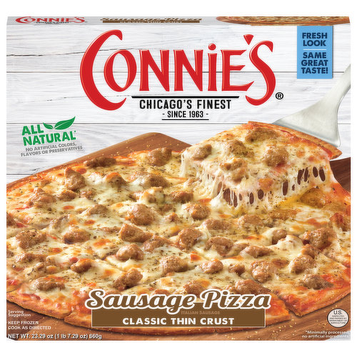 Connie's Pizza, Sausage, Classic Thin Crust