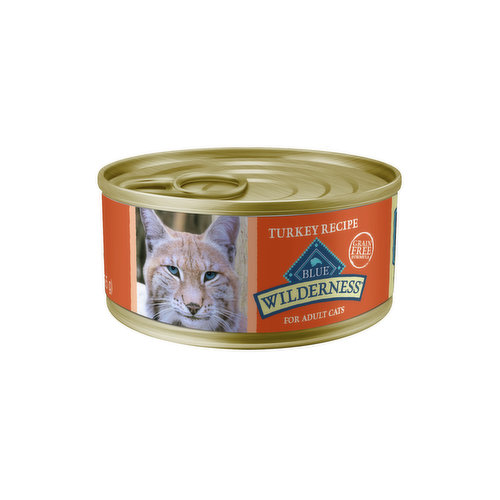 Blue Buffalo BLUE Wilderness Wilderness High Protein Grain Free, Natural Adult Pate Wet Cat Food, Turkey