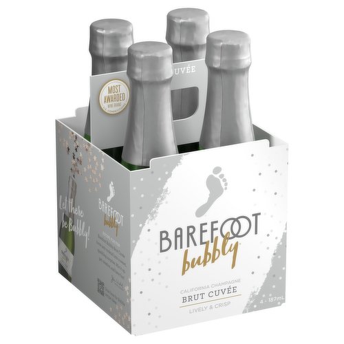 Barefoot Bubbly Brut Cuvee Calfornia Champagne Sparkling Wine