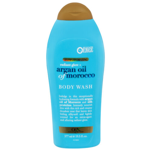 Ogx Body Wash, Radiant Glow + Argan Oil of Morocco, Extra Hydrating