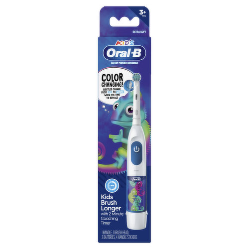 Oral-B Kids Battery Toothbrush Kid's Battery Powered Toothbrush, Ages 3+