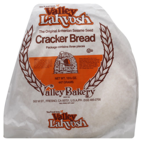 Valley Lahvosh Cracker Bread, The Original Armenian Sesame Seed