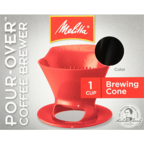 Melitta® 1-Cup Pour-Over™ Coffee Brew Cone - Red | Official