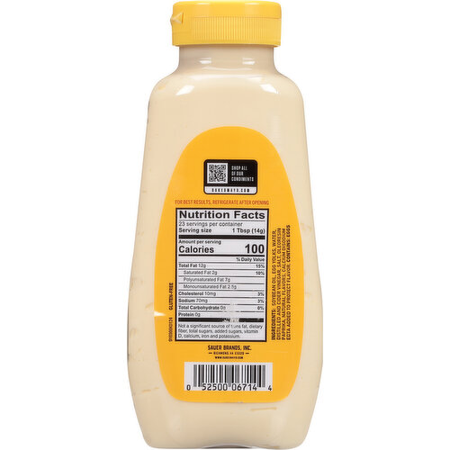 Duke's Mayonnaise, Real, Smooth & Creamy