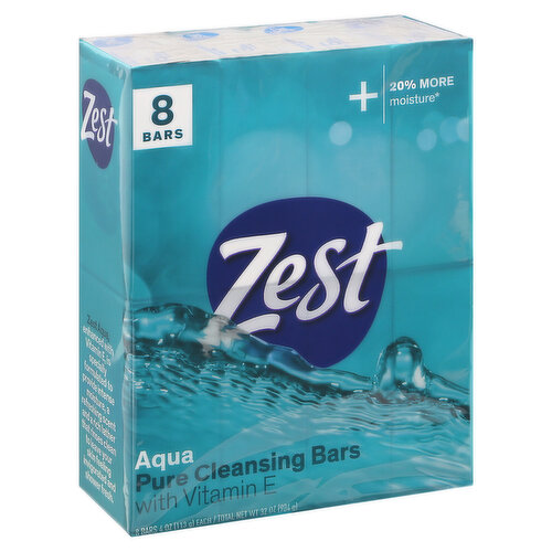 Zest Pure Cleansing Bars, Aqua