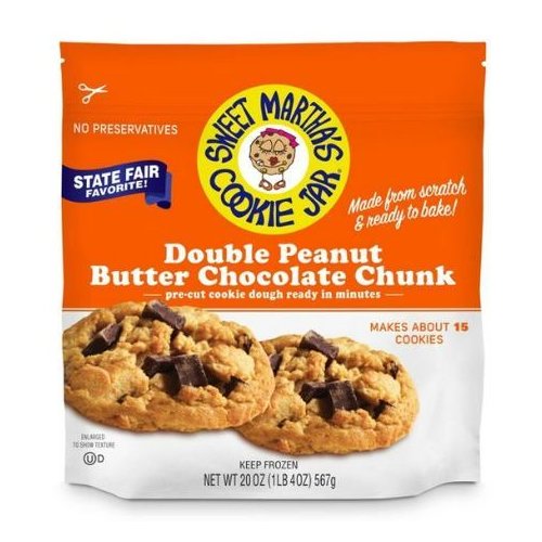 Sweet Martha's Cookie Jar Double Peanut Butter Chocolate Chunk Cookie Dough