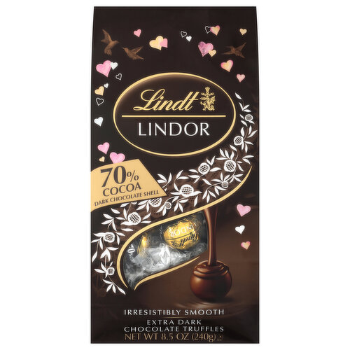 Lindt Lindor Extra Dark Chocolate Truffles, 70% Cocoa