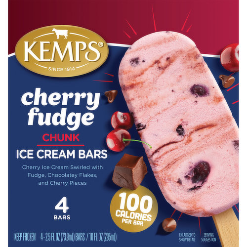 Kemps Cherry Fudge Chunk Ice Cream Bars