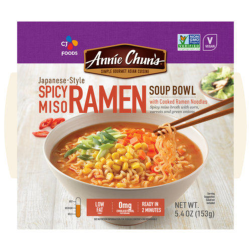 Annie Chun's Soup Bowl, Miso Ramen, Japanese-Style, Spicy