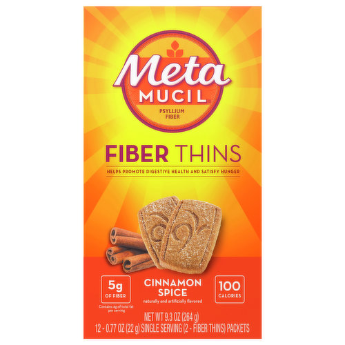 Metamucil Fiber Thins, Cinnamon Spice