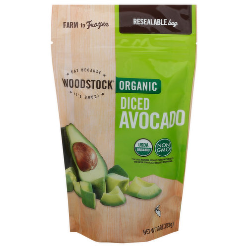 Woodstock Avocado, Organic, Diced