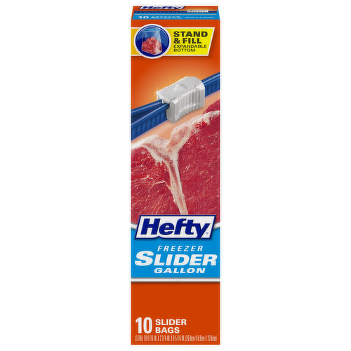 Hefty One Zip Storage Bags Jumbo 2.5 Gallon