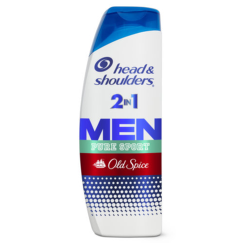 Head & Shoulders Men Mens 2 in 1 Dandruff Shampoo and Conditioner, Old Spice Pure Sport, 12.5 oz