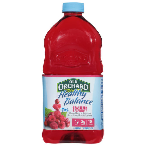 Old Orchard Healthy Balance Juice Cocktail, Diet, Cranberry Raspberry