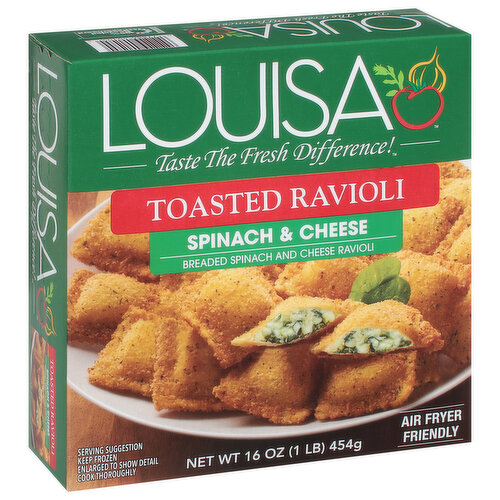 Louisa Ravioli, Toasted, Spinach & Cheese