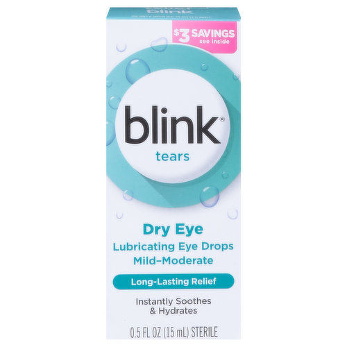 Blink Tears Eye Drops, Lubricating, Mild-Moderate, Dry Eye