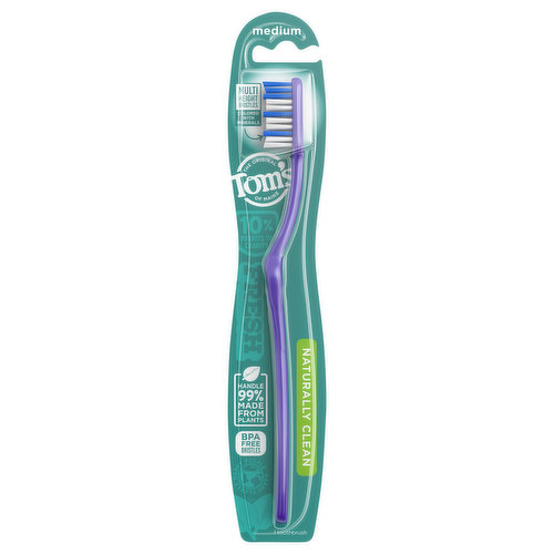 Tom's of Maine Toothbrush, Fresh, Naturally Clean, Medium