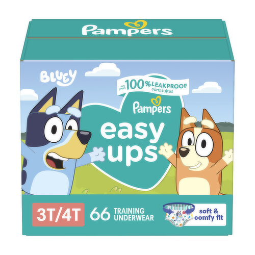 Pampers Easy Ups Pampers Easy Ups Training Underwear Boys Size 4 3T4T 66 Count