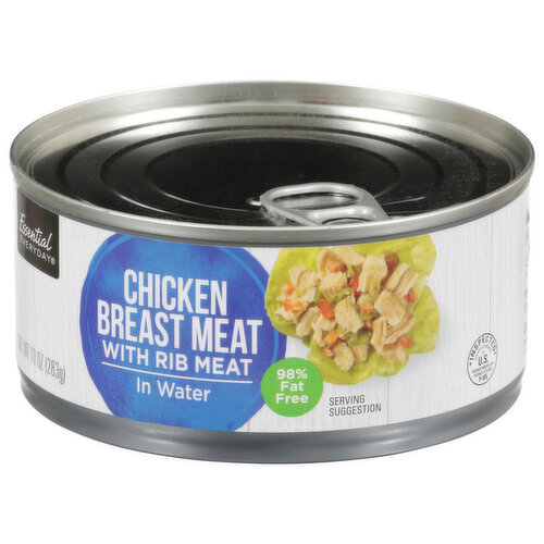 Essential Everyday Chicken Breast Meat with Rib Meat, in Water