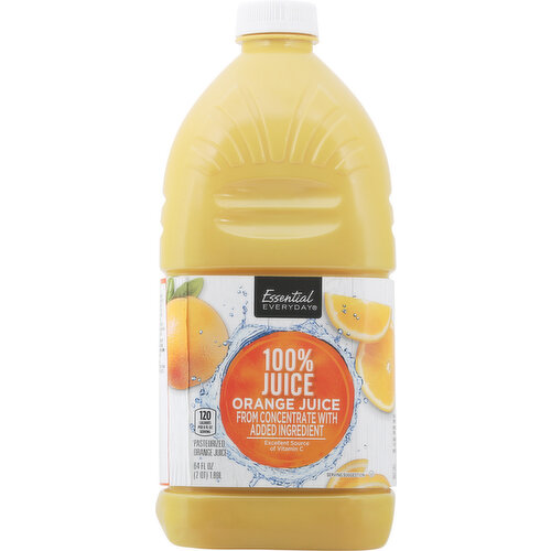 JUICE, 100% ORANGE FROM CONCENTRATE; PLASTIC CUP - Feesers