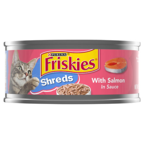 Friskies Shreds Wet Cat Food, Shreds With Salmon in Sauce