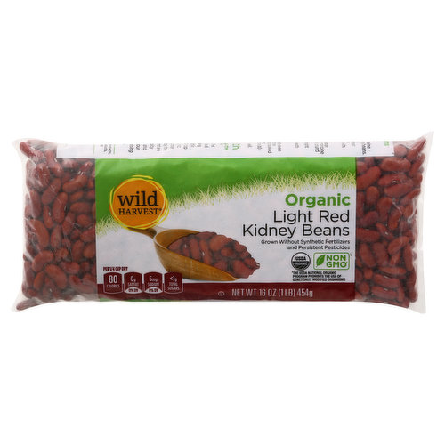 Wild Harvest Kidney Beans, Organic, Light Red