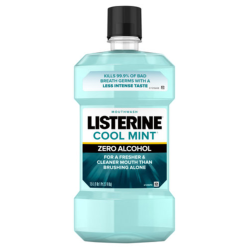 Listerine Mouthwash, Cool Mint, Zero Alcohol