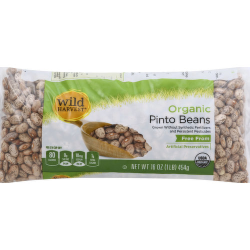 Grown without synthetic fertilizers and persistent pesticides. Free from artificial preservatives. Per 1/4 Cup Dry: 80 calories; 0 g sat fat (0% DV); 10 mg sodium (0% DV); 1 g total sugars. USDA Organic. Certified Organic By California Certified Organic Farmers. Gluten free. Like it or let us make it right. That's our quality promise. mywildharvest.com. To learn more about Wild Harvest products, including our full line of organic products, and for more recipes, please visit www.mywildharvest.com. Product of USA.