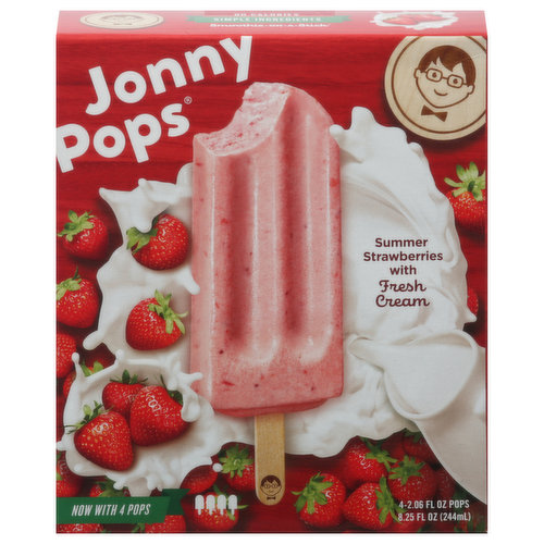 Jonny Pops Ice Pops, Summer Strawberries