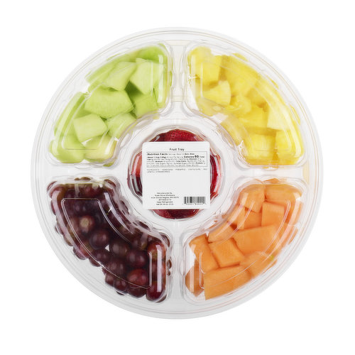 13 inch 4 Compartment Fruit Container with Dip Cup