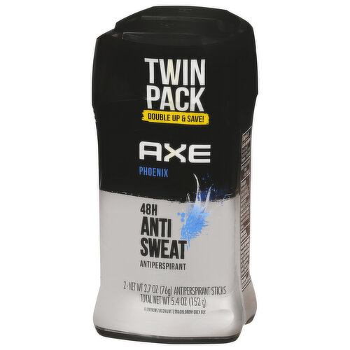 Axe Antiperspirant, Phoenix, 48H, Anti Sweat, Twin Pack