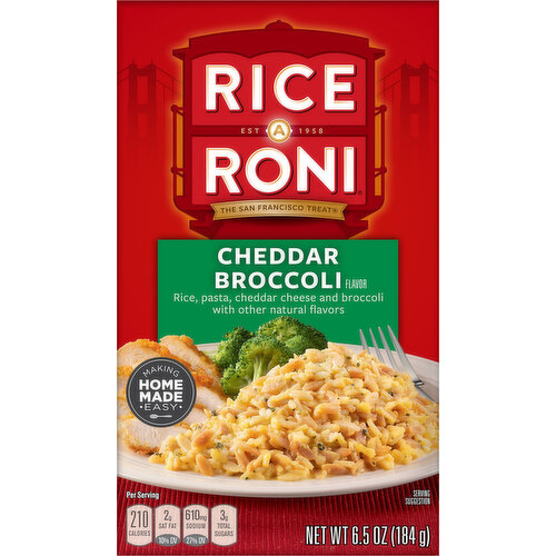 Rice-A-Roni Rice, Cheddar Broccoli Flavor