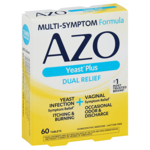 Azo Yeast Plus Dual Relief, Tablets
