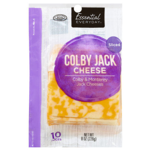 Essential Everyday Cheese, Colby Jack, Sliced