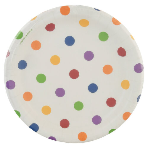 Celebrations Plates, Dots & Stripes Multicolor, 6.875 Inch