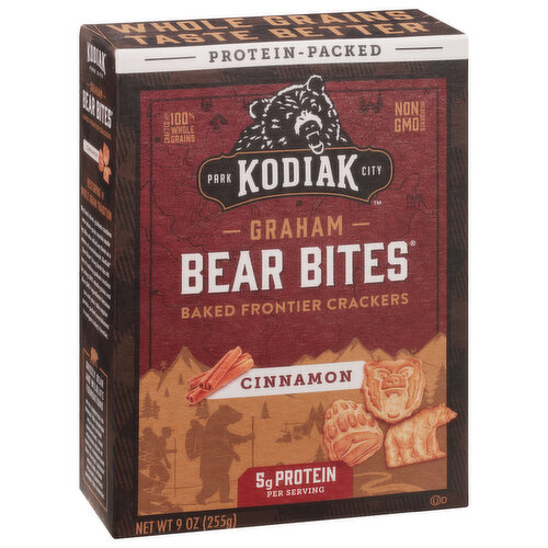 Kodiak Cakes Bear Bites, Honey Graham Crackers, 5g Protein per Serving, 9  oz Pack Of 8 