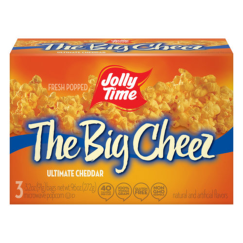 Jolly Time Popcorn, Microwave, Ultimate Cheddar, The Big Cheez