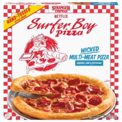 Surfer Boy Pizza Pizza, Wicked Multi-Meat, Hand Tossed