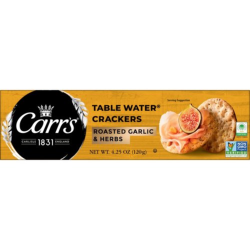 Carr's Table Water Crackers, Roasted Garlic and Herbs