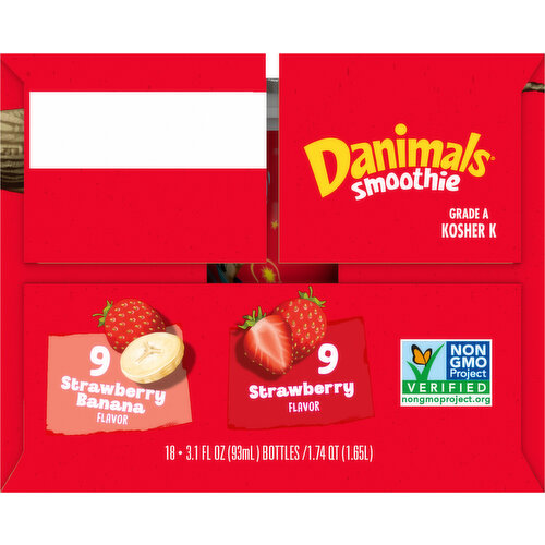 Danimals Smoothies, Strawberry Explosion, Gluten-Free, Non-GMO