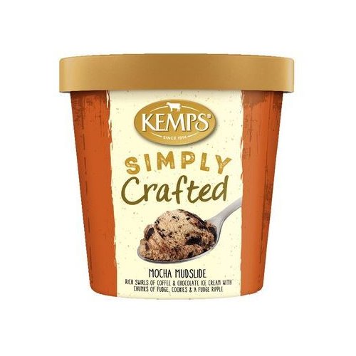 Kemps Ice Cream, Simply Crafted, Mocha Mudslide, Pint