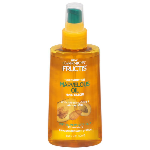 Fructis Marvelous Oil, Hair Elixir, Triple Nutrition