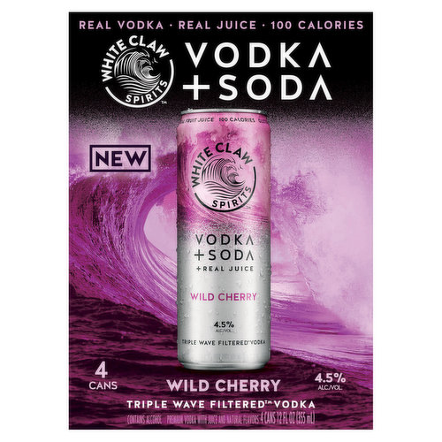 White Claw Spirits Vodka + Soda, Wild Cherry