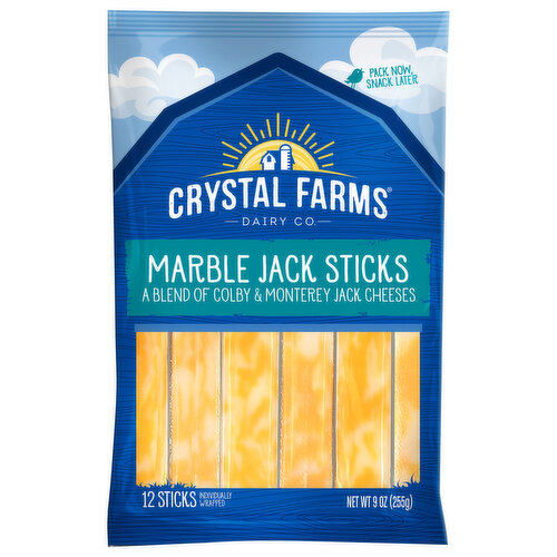 Crystal Farms Cheese Sticks, Marble Jack