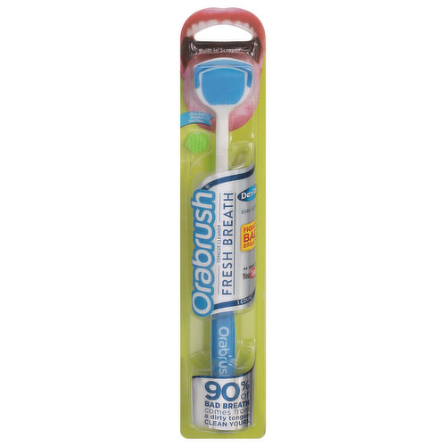 Orabrush Dual-Action Tongue Cleaner