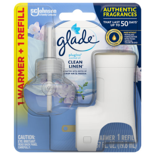 Glade Plugins Scented Oil, Clean Linen