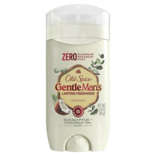 Old Spice GentleMans Blend Old Spice GentleMan's Collection Deodorant Aluminum Free Eucalyptus with Coconut Oil, 3.0 oz
