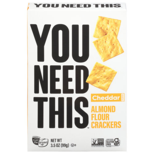 You Need This Almond Flour Crackers, Cheddar Flavor