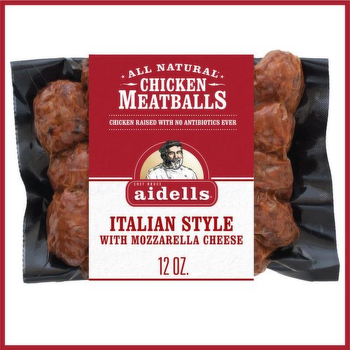 Aidells Aidells® Chicken Meatballs, Italian Style with Mozzarella Cheese, 12 oz.