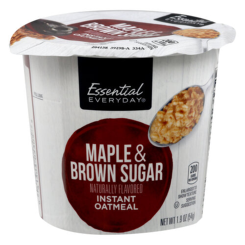 ESSENTIAL EVERYDAY Oatmeal, Instant, Maple & Brown Sugar